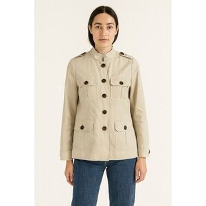 Preston & York Linen Blend Utility Military Blazer Jacket